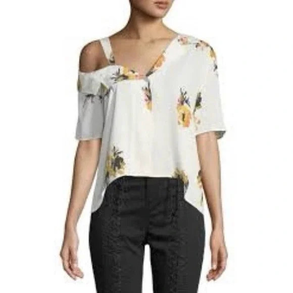 Tops Alc Bront Silk Blouse Women Alc Open Shoulder